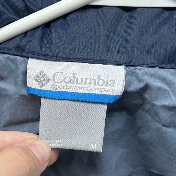 Columbia Jacket Mens Medium Blue Windbreaker Full Zip Lightweight Lined Hiking - Picture 5 of 9